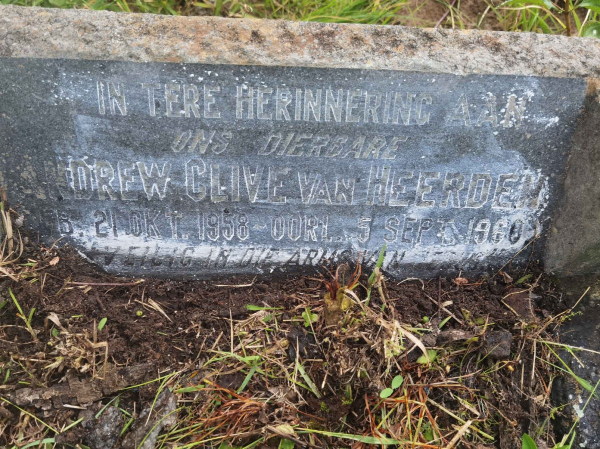 HEERDEN Andrew Clive, van 1958-1960