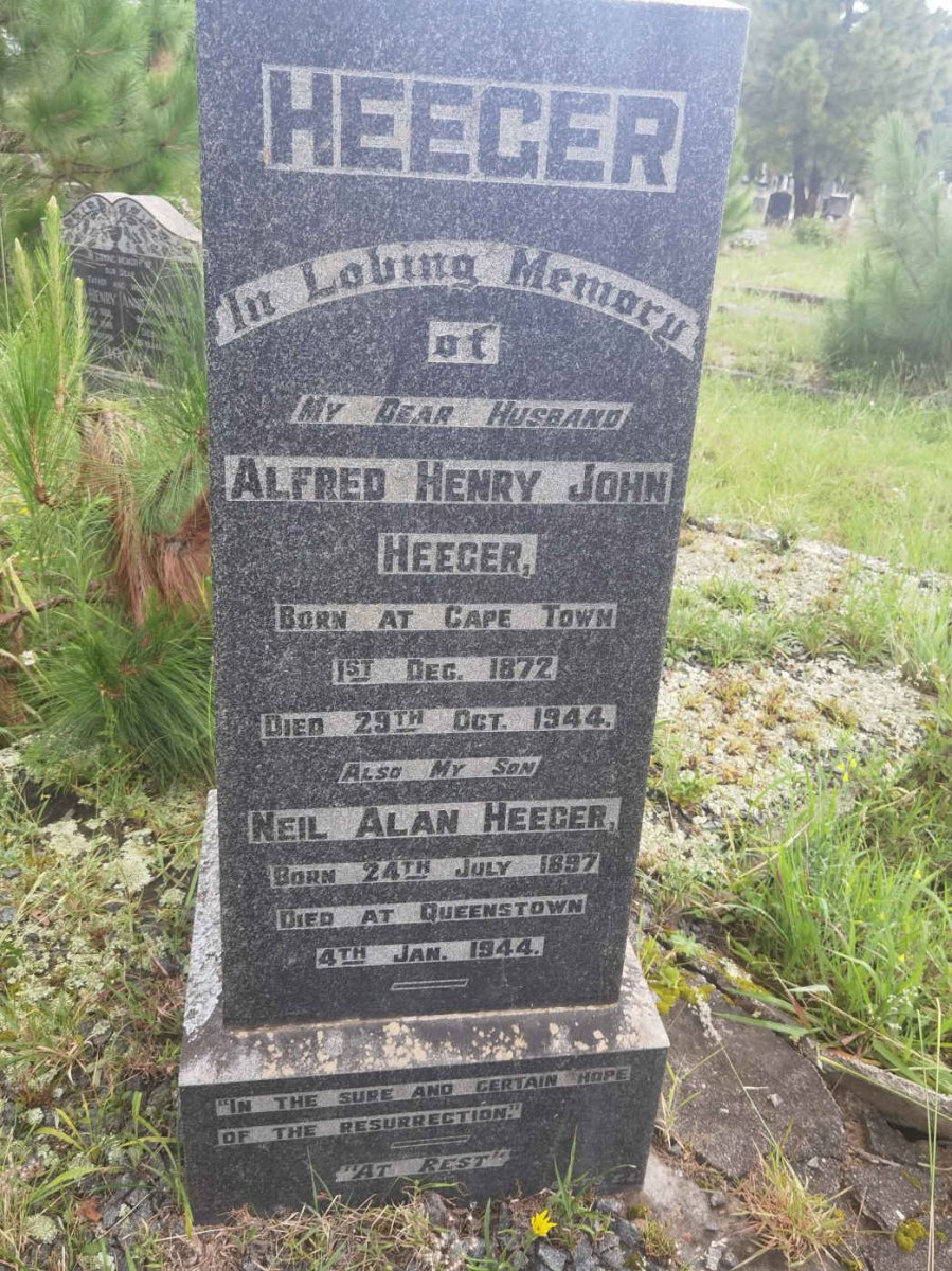HEEGER Alfred Henry John 1872-1944 :: HEEGER Neil Alan 1897-1944