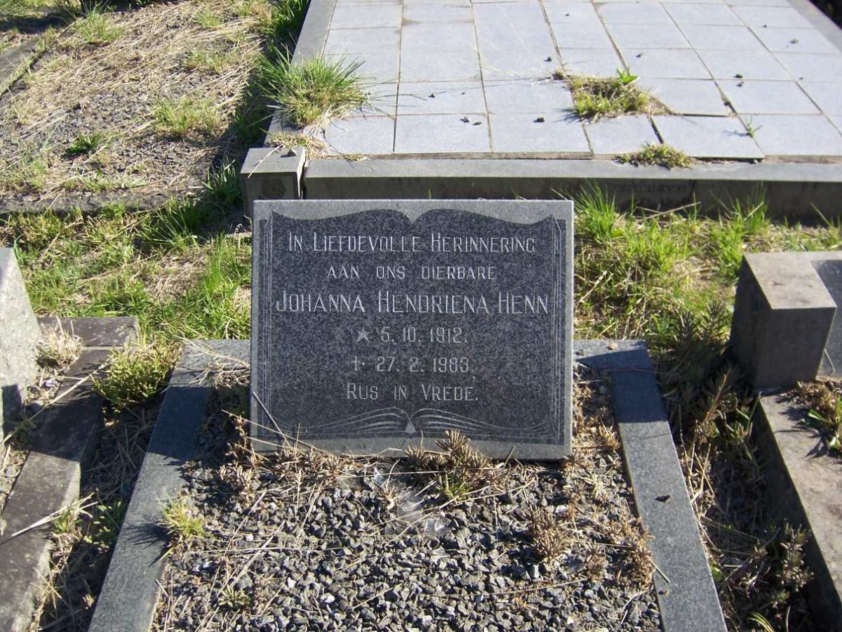 HENN Johanna Hendriena 1912-1983