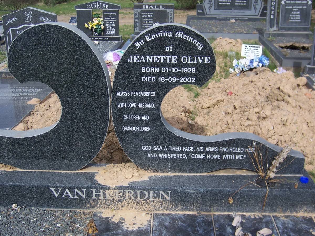 HEERDEN Jeanette Olive, van 1928-2002