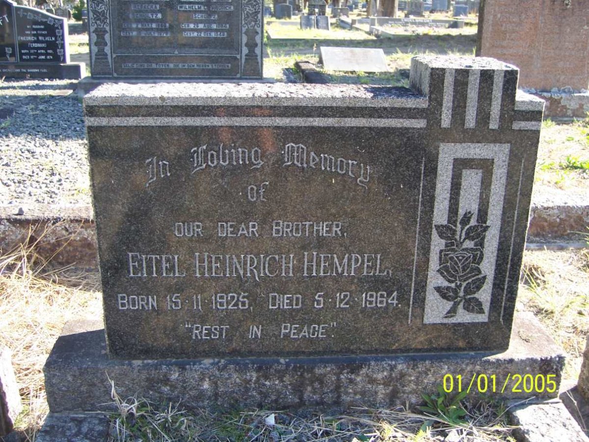 HEMPEL Eitel Heinrich 1925-1964