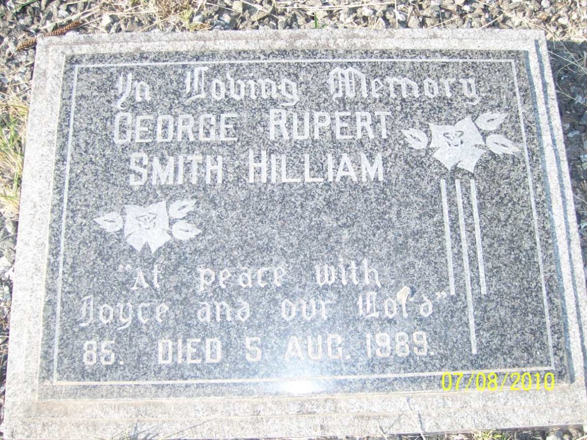 HILLIAM George Rupert Smith -1989