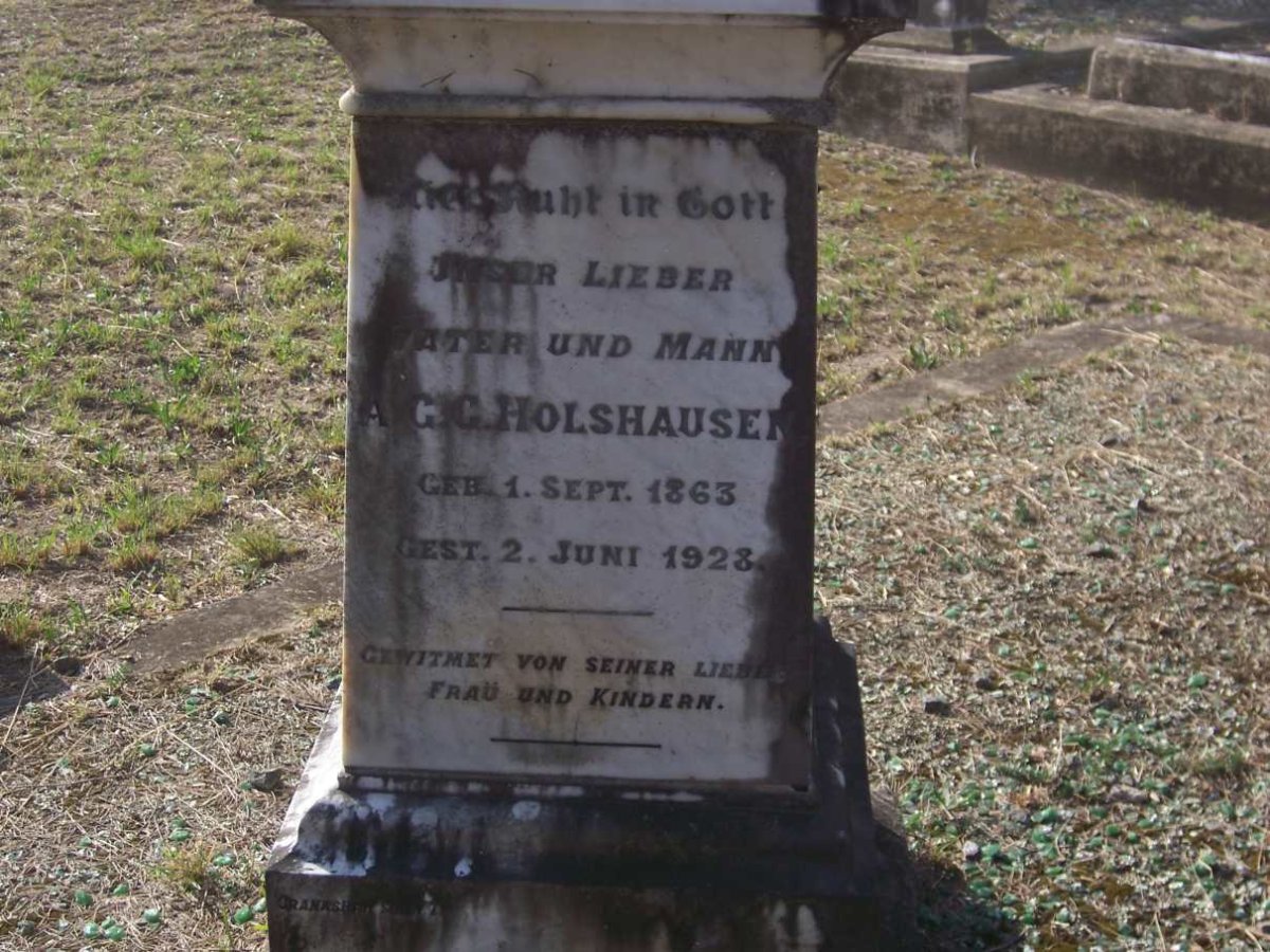 HOLSHAUSEN A.G.G 1863-1928