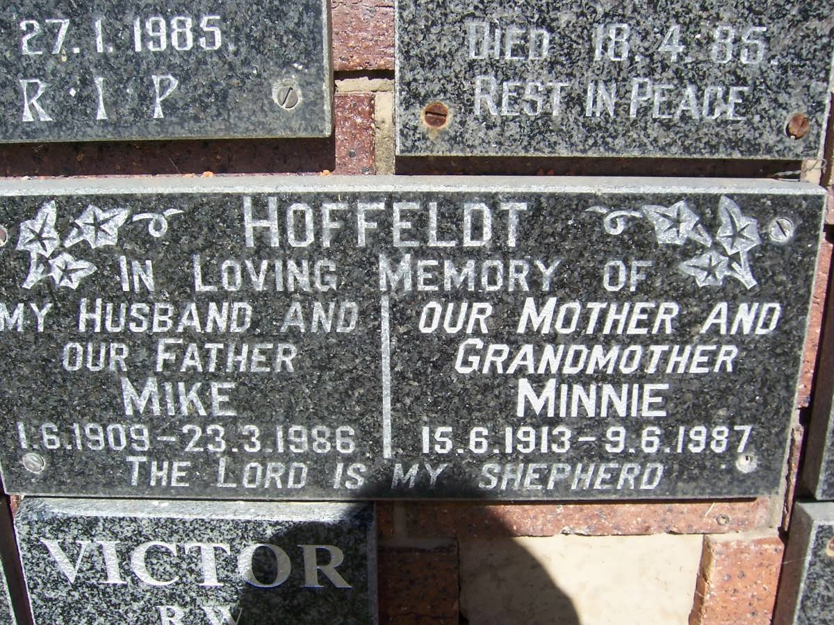 HOFFELDT Mike 1909-1986 &amp; Minnie 1913-1987