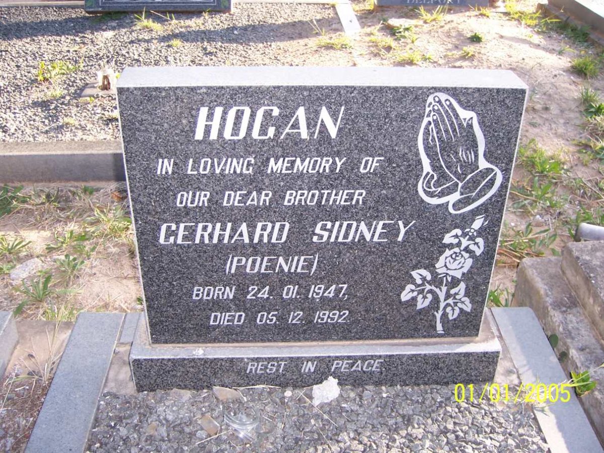 HOGAN Gerhard Sidney 1947-1992
