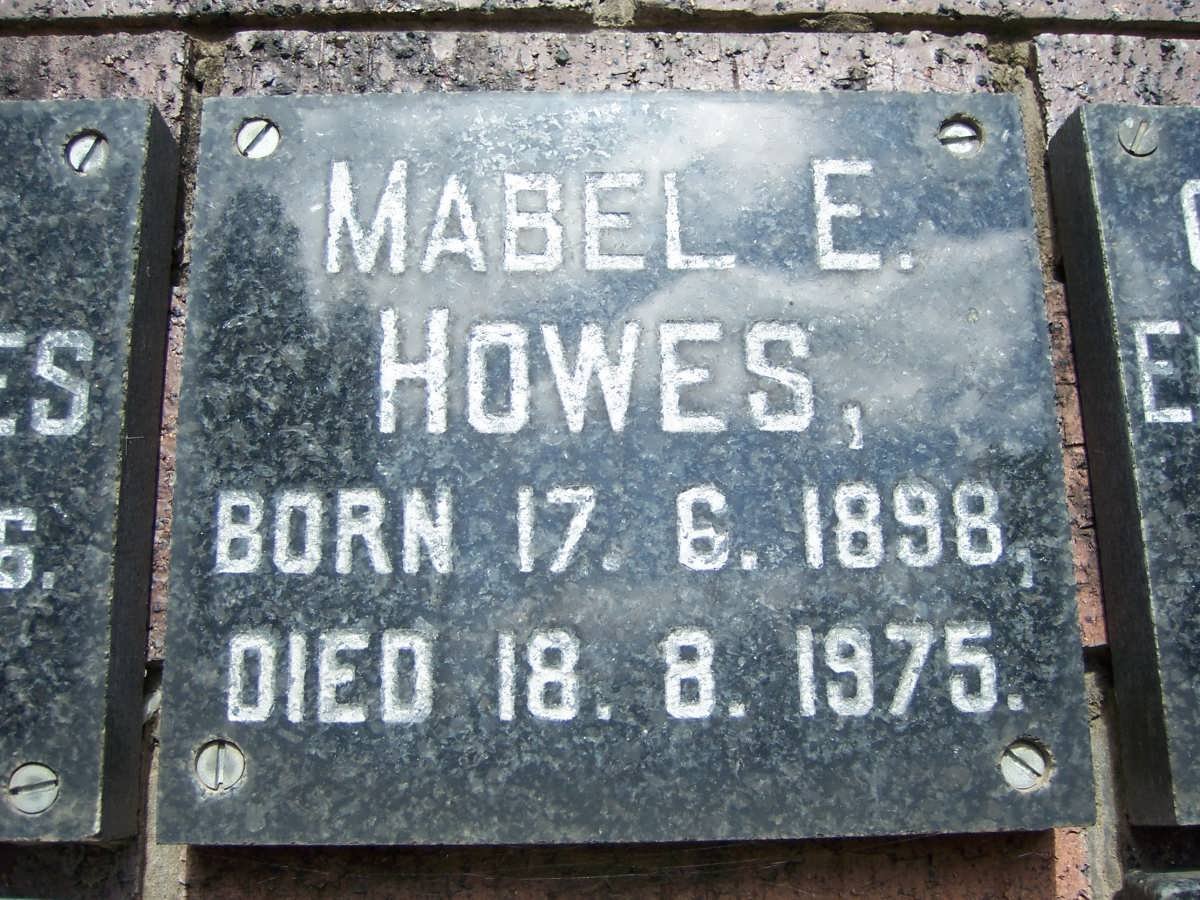 HOWES Mabel E. 1898-1975