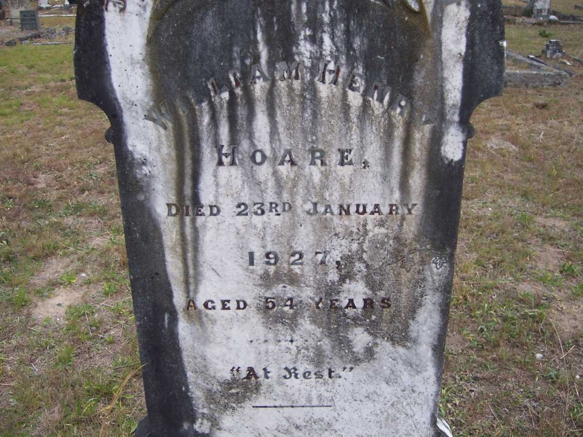 HOARE William Henry -1927