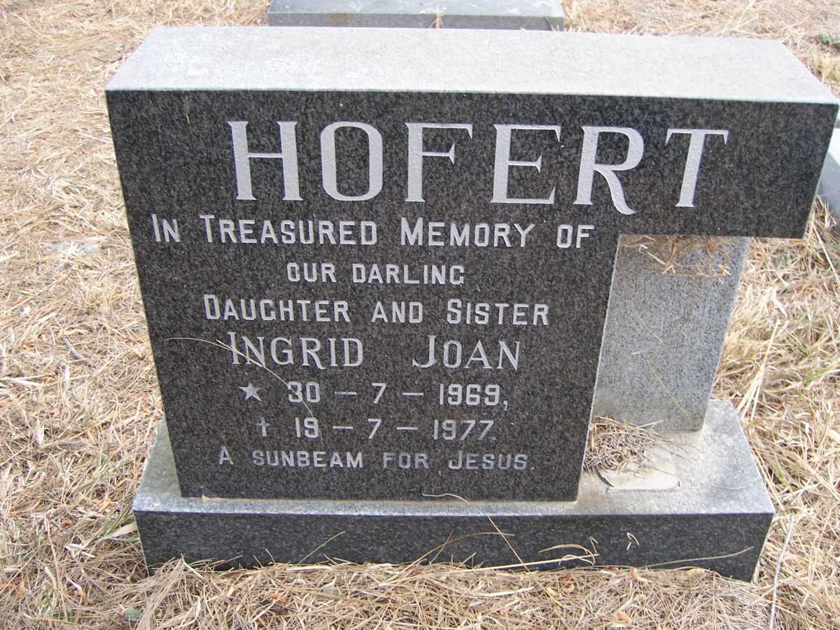 HOFERT Ingrid Joan 1969-1977