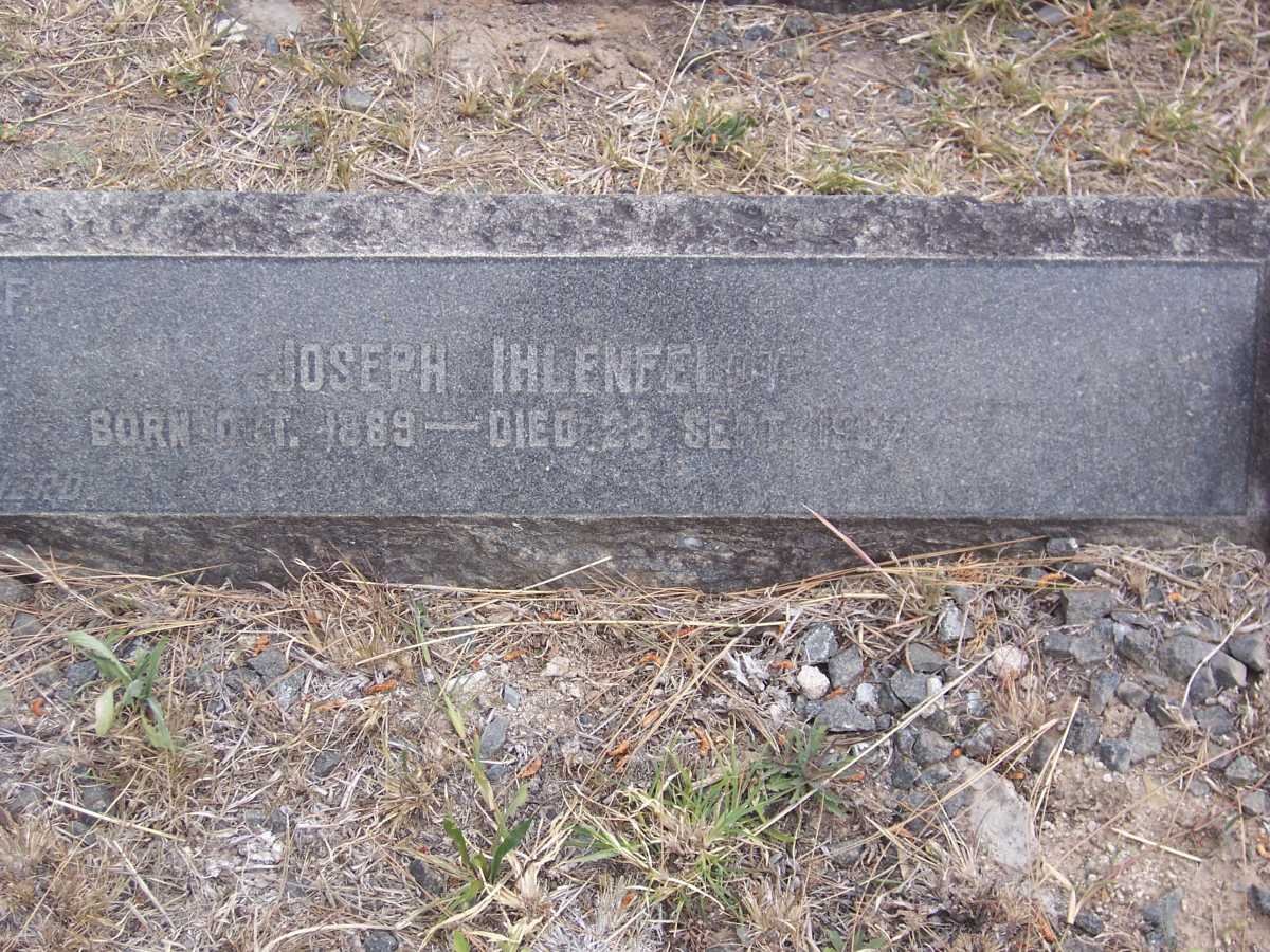IHLENFELDT Joseph 1889-1967 &amp; Mary Edith 1884-1962