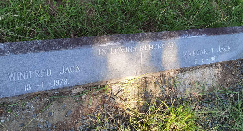 JACK Winifred -1973 :: JACK Margaret -1980