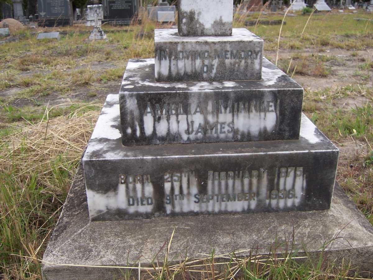 JAMES Amelia nee MINNIE 1875-1936