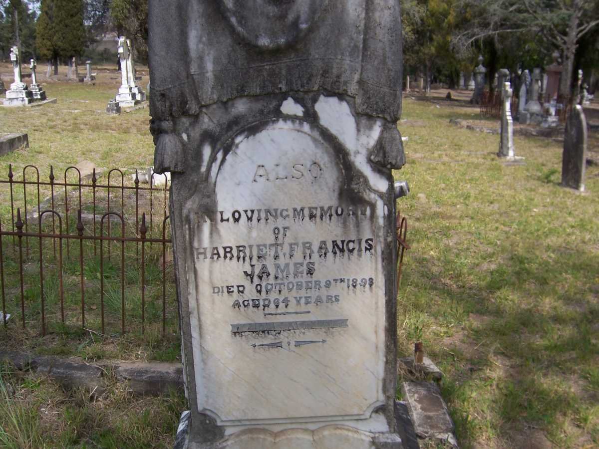 JAMES Harriet Francis -1898