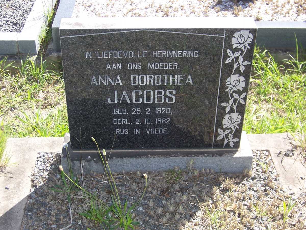 JACOBS Anna Dorothea 1920-1982