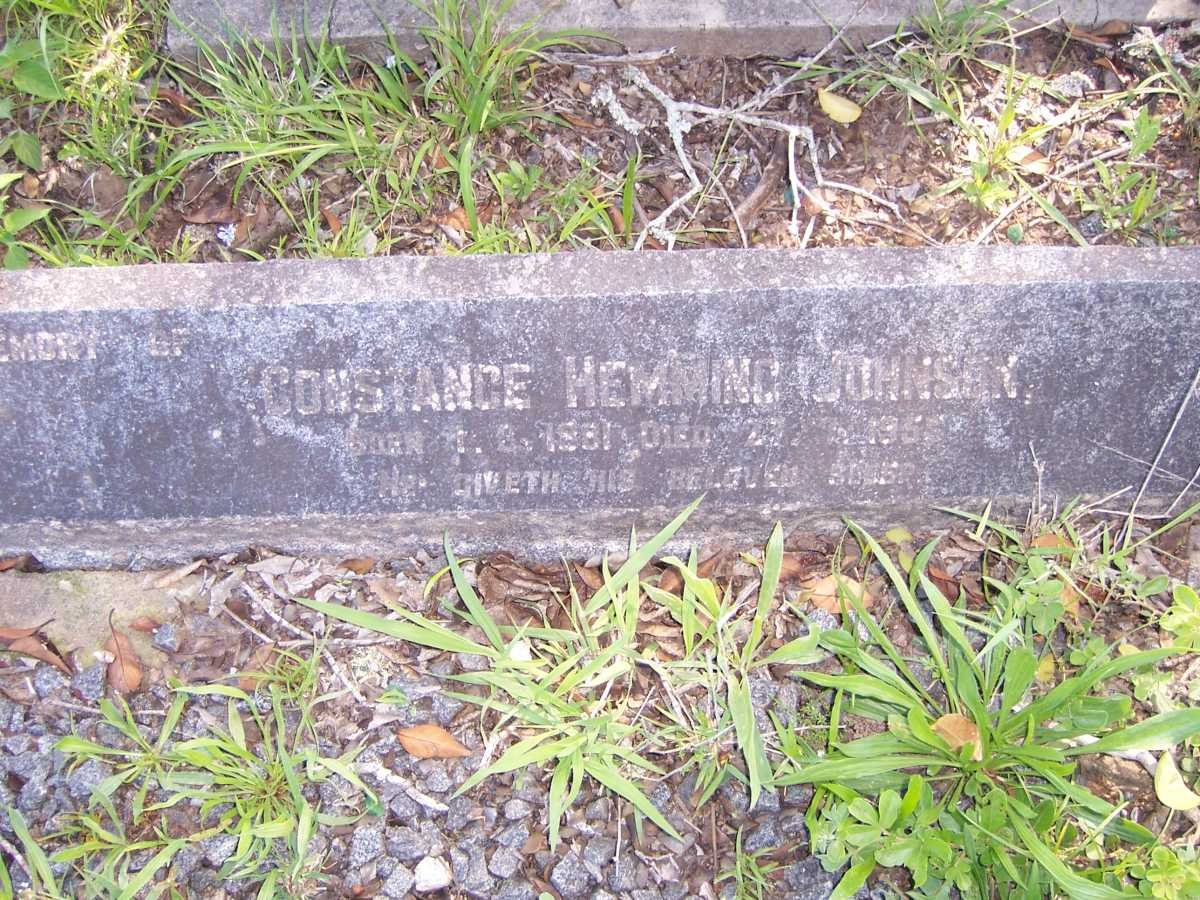 JOHNSON Constance Hemming 1881-1956