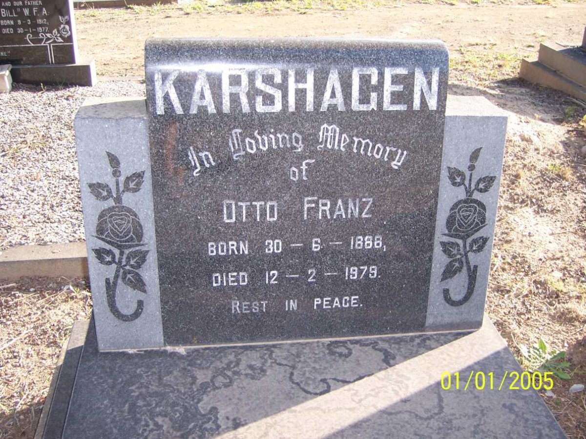 KARSHAGEN Otto Franz 1888-1979