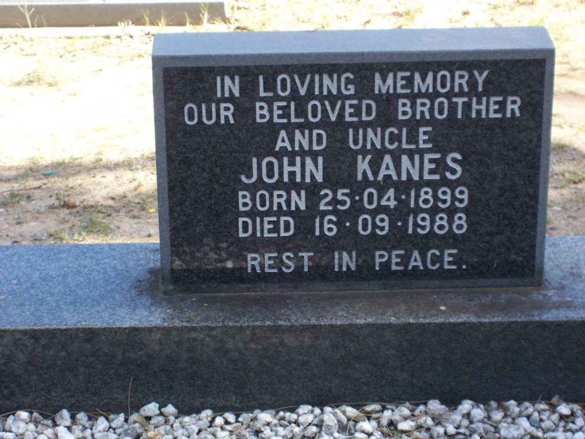 KANES John 1899-1988