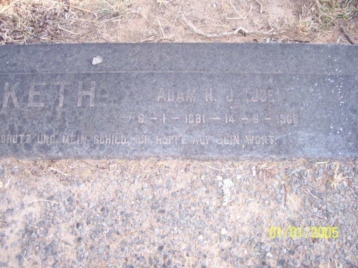 KETH Adam H.J. 1881-1968
