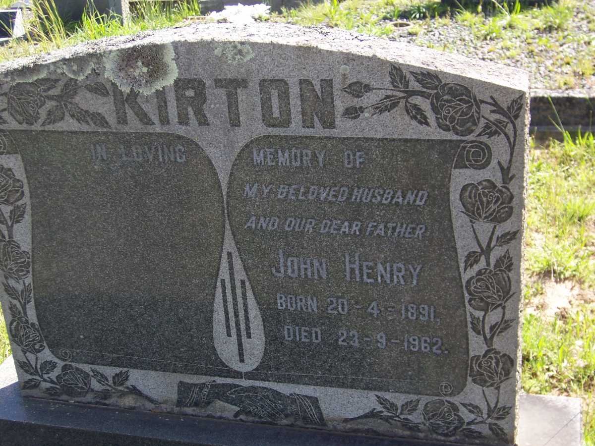 KIRTON John Henry 1891-1962