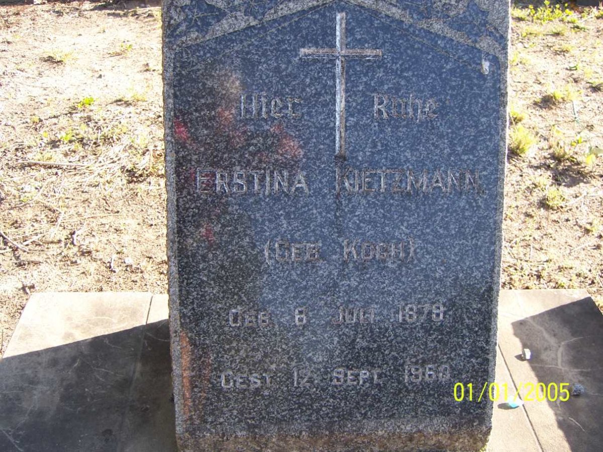 KIETZMANN Erstina nee KOCH 1879-1960