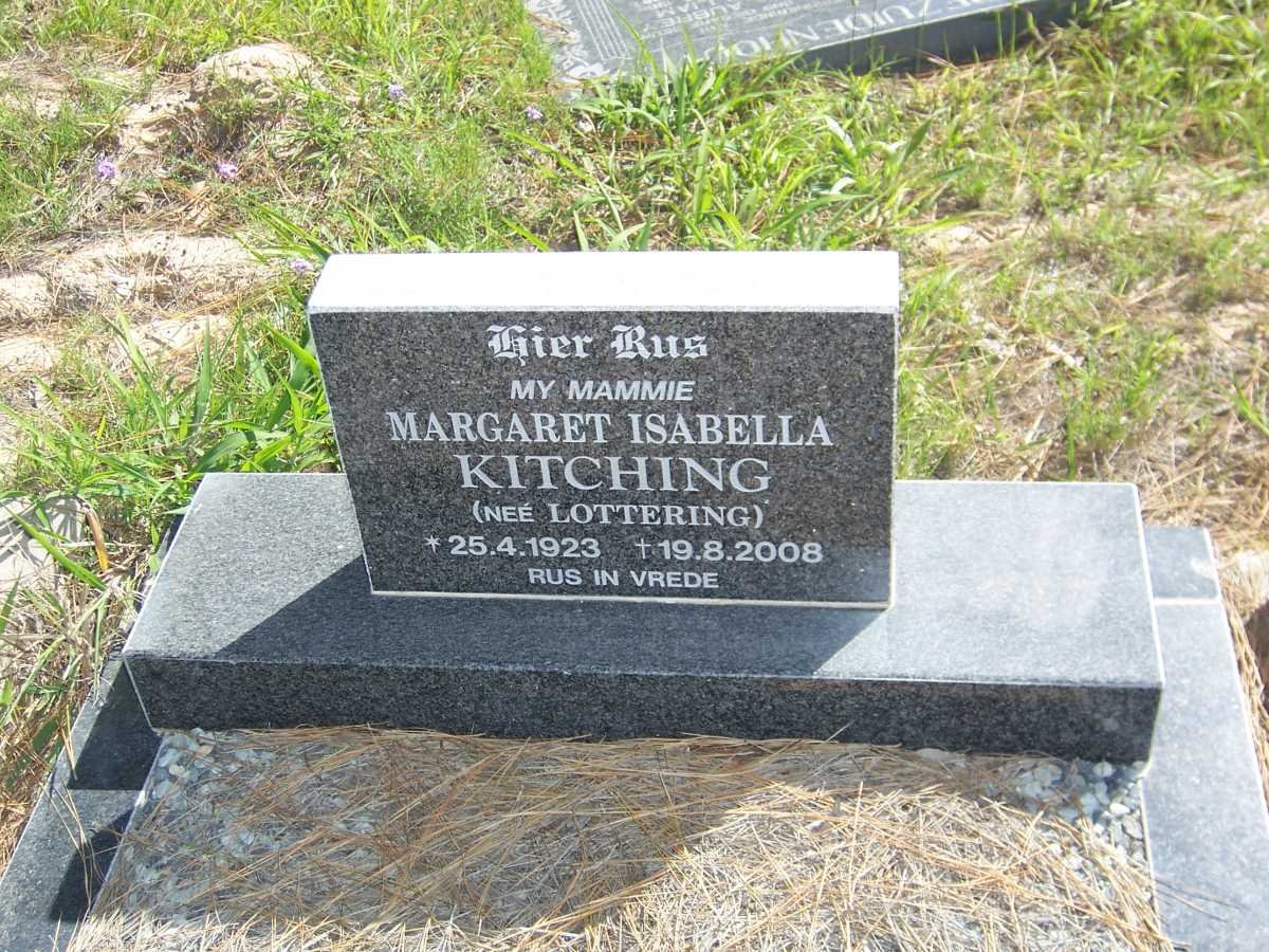 KITCHING Margaret Isabella nee LOTTERING 1923-2008