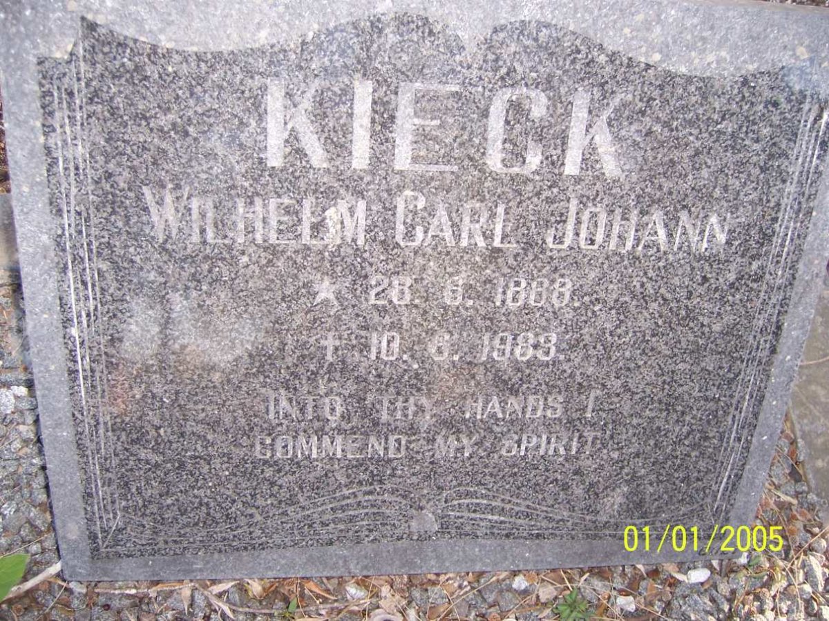 KIECK Wilhelm Carl Johann 1888-1983