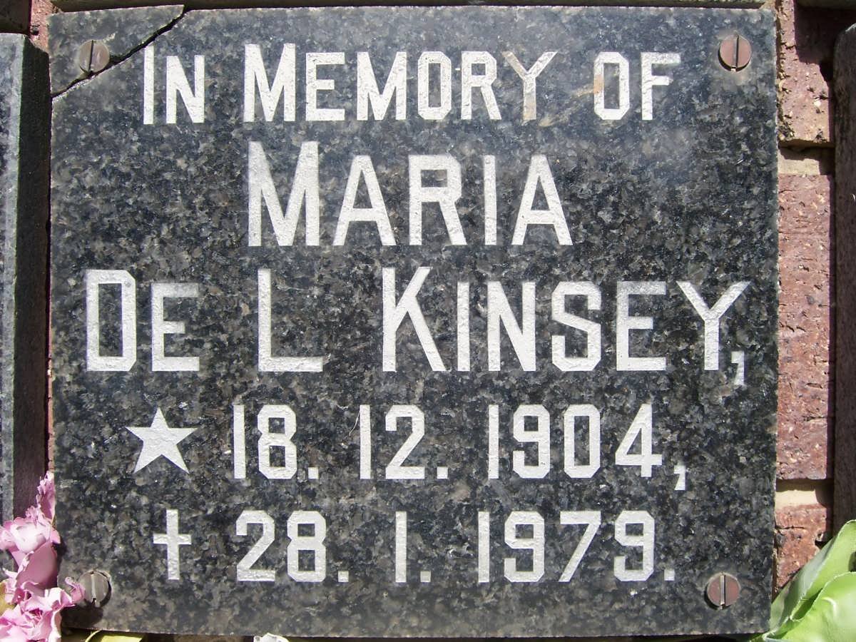 KINSEY Maria de L. 1904-1979