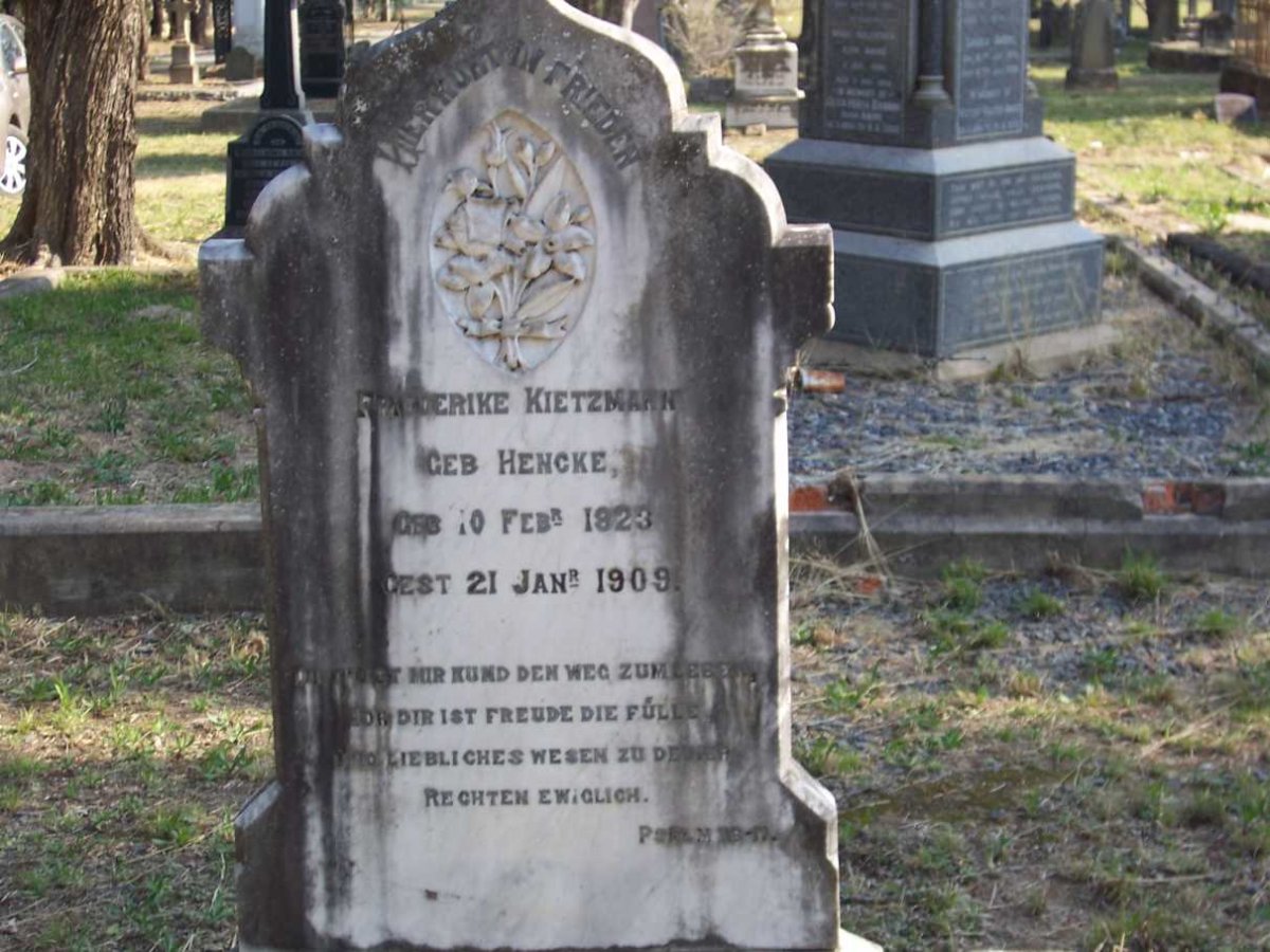 KIETZMANN Frederika nee HENCKE 1823-1909