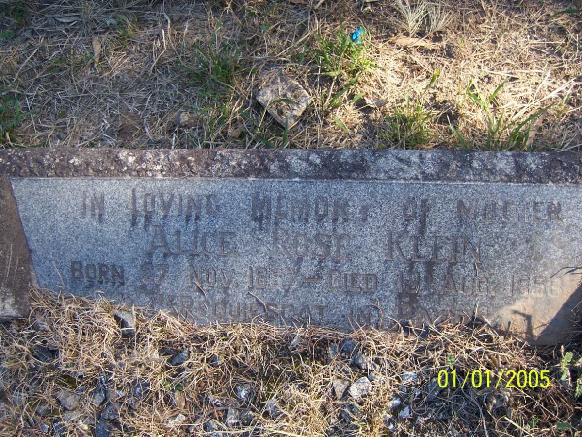 KLEIN Alice Rose 1867-1958