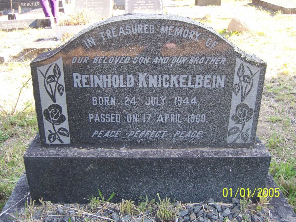 KNICKELBEIN Reinhold 1944-1960