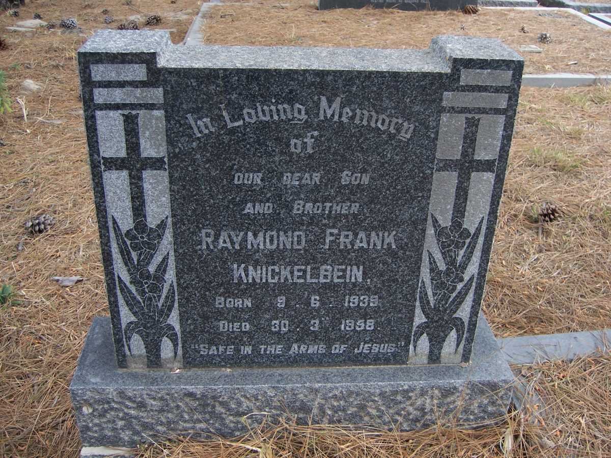 KNICKELBEIN Raymond Frank 1939-1958