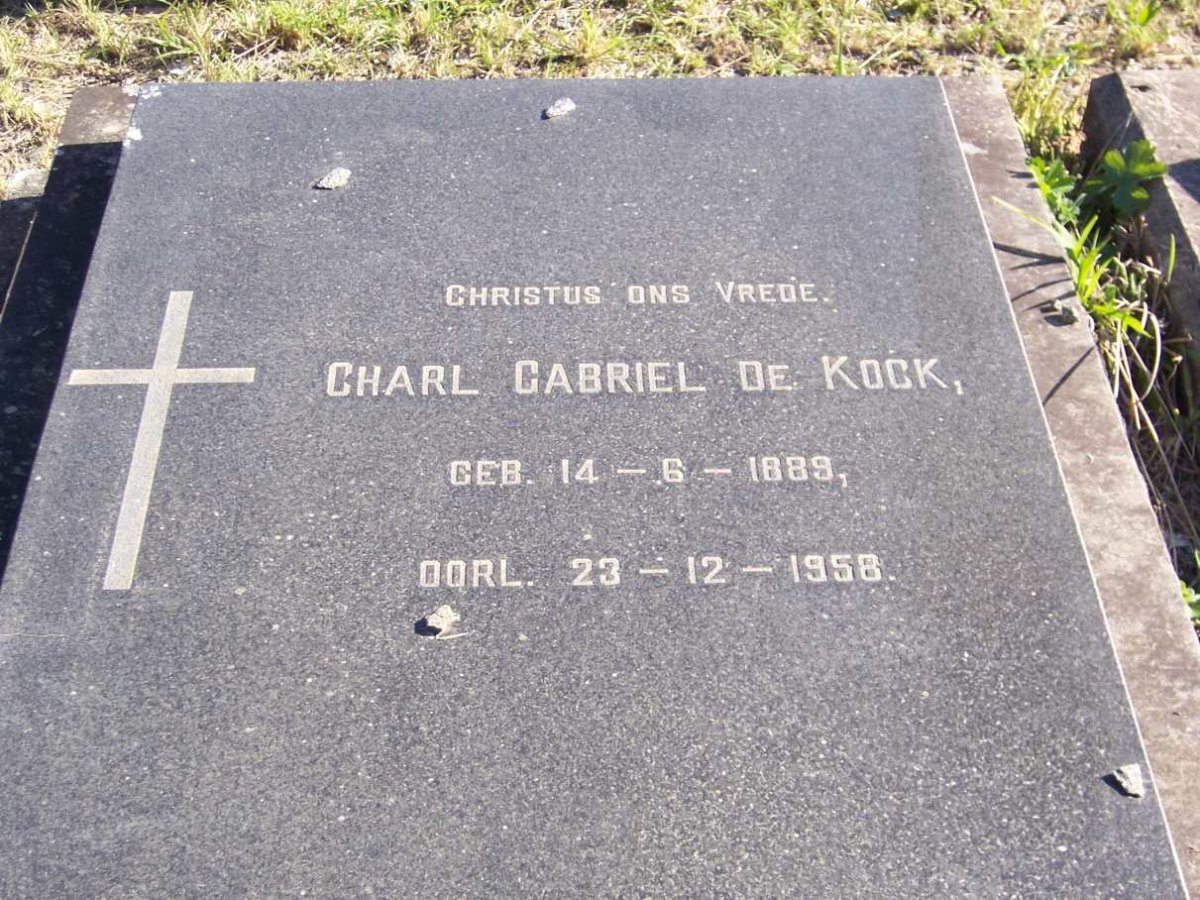 KOCK Charl Gabriel, de 1889-1958