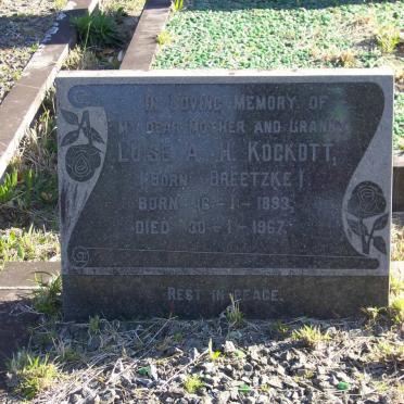 KOCKOTT Luise A.H. BREETZKE 1893-1967