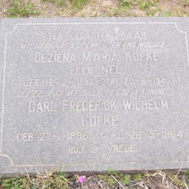 KOPKE Carl Frederick Wilhelm 1885-1964 &amp; Geziena Maria NEL 1893-1947