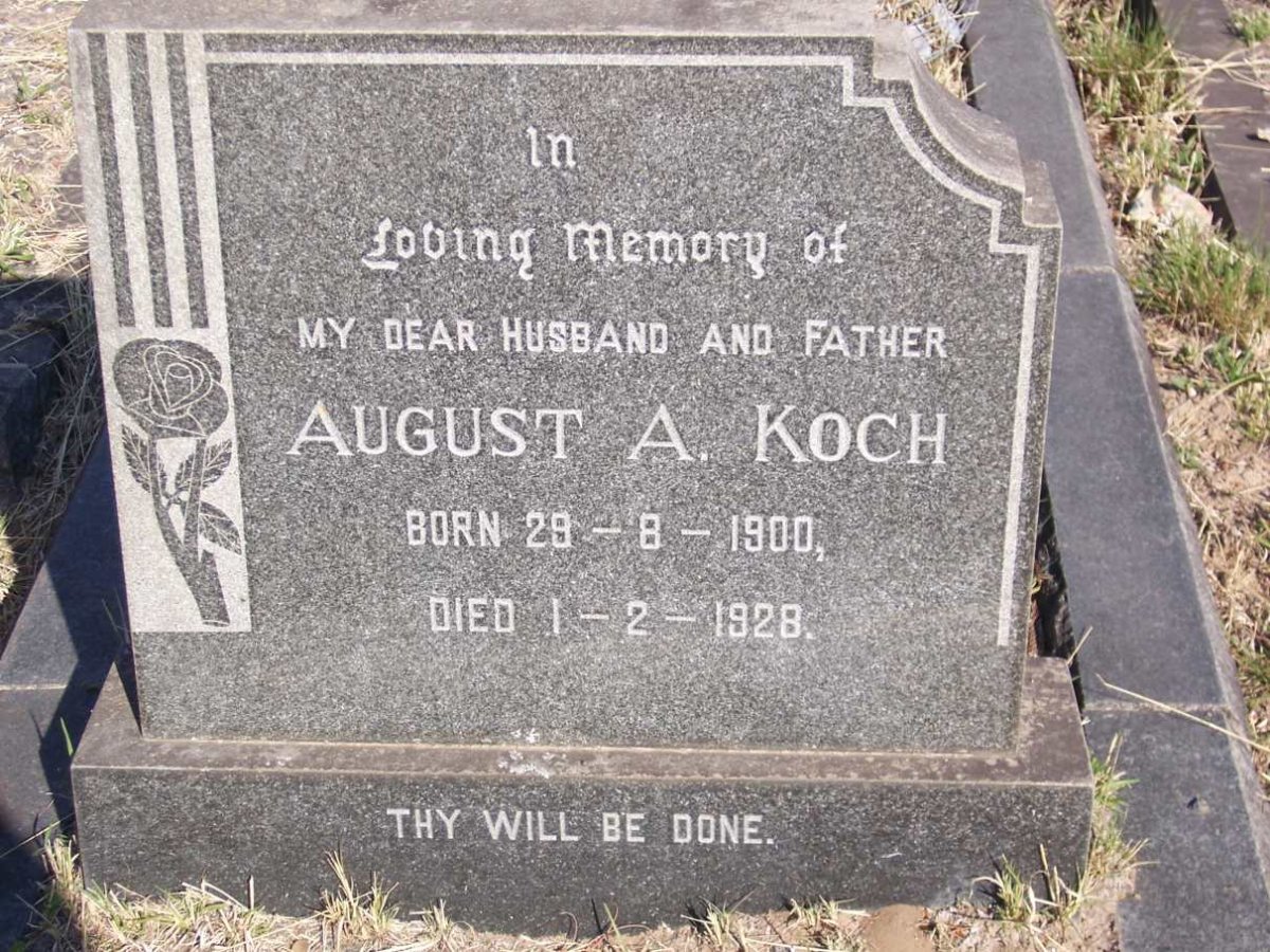 KOCH August A. 1900-1928