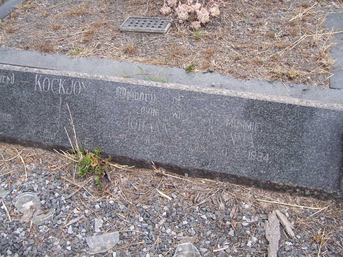 KOCKJOY Johanna Susanna 1895-1964