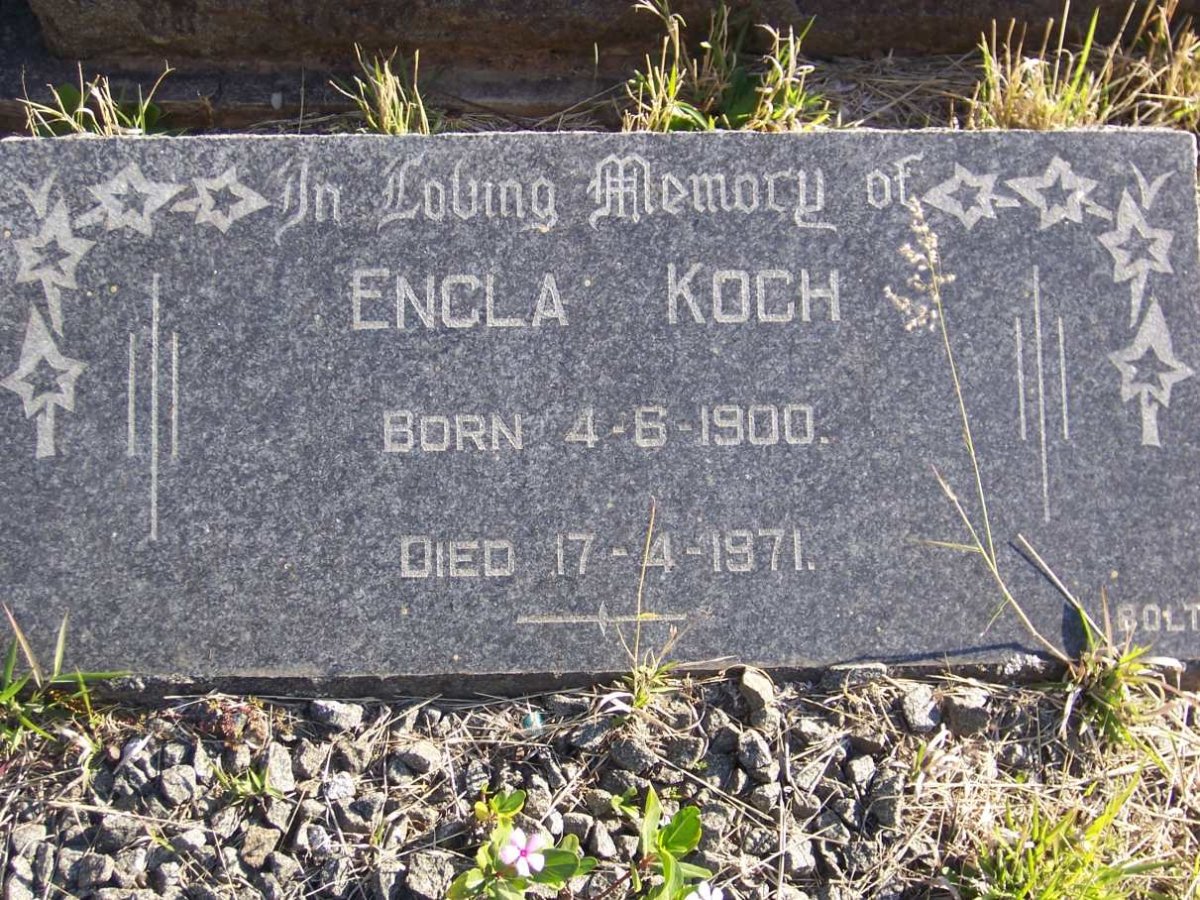 KOCH Engla 1900-1971