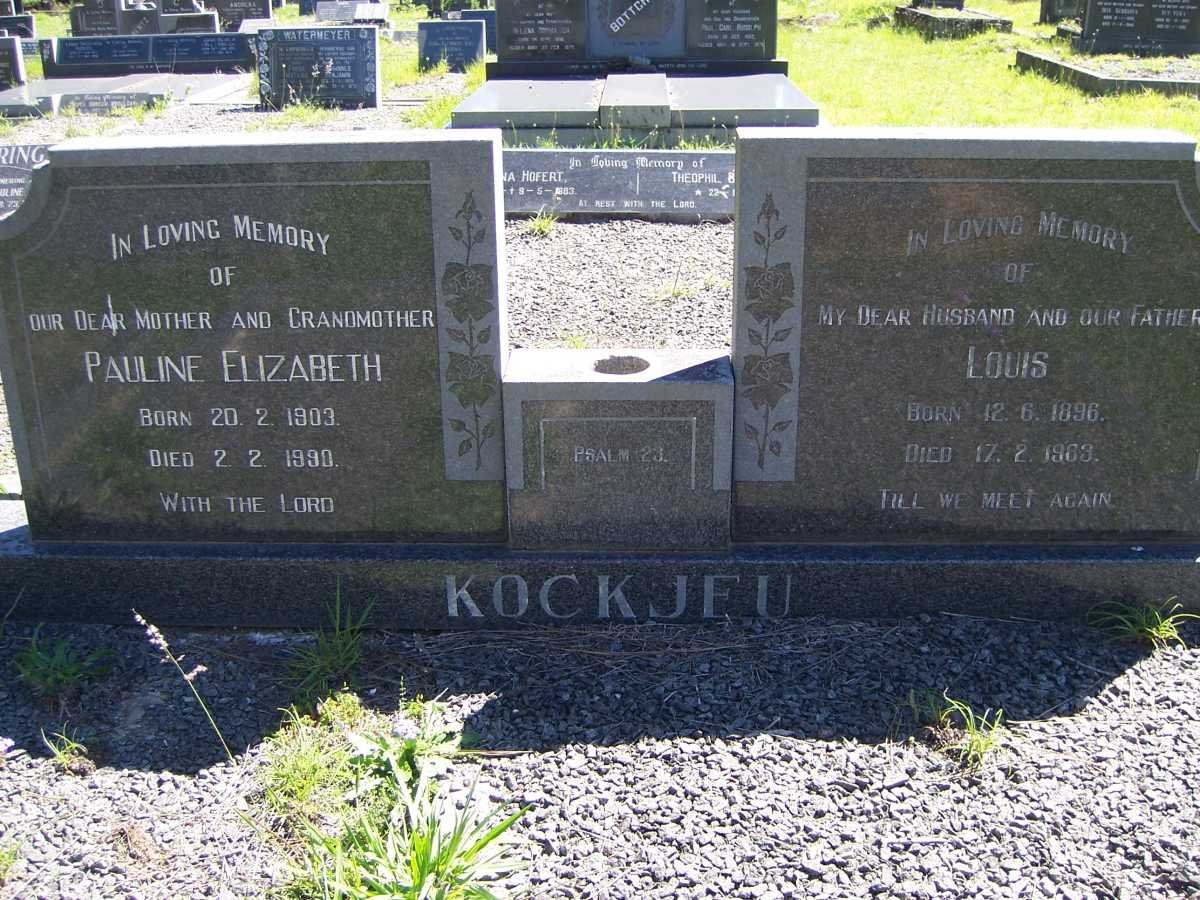 KOCKJEU Louis 1896-1983 &amp; Pauline Elizabeth 1903-1990