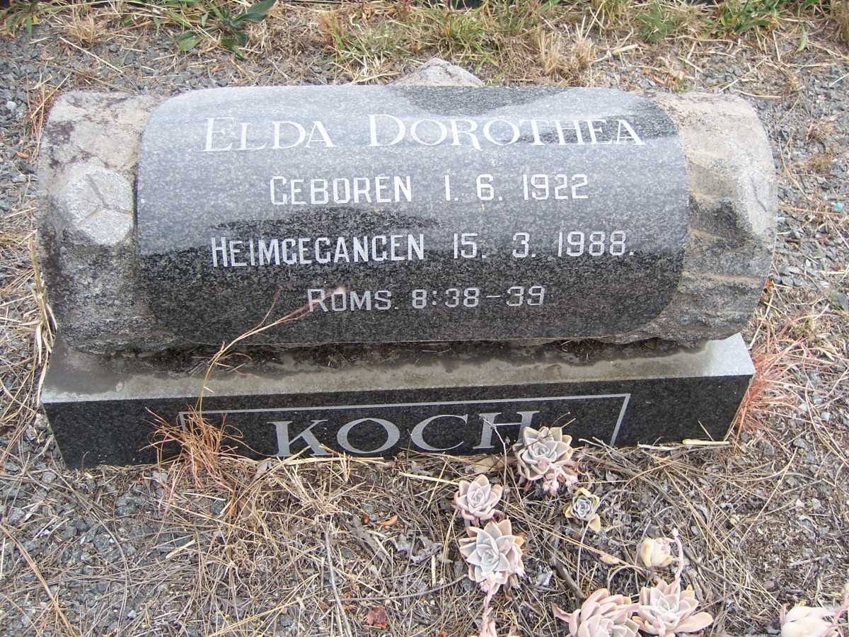 KOCH Elda Dorothea 1922-1988