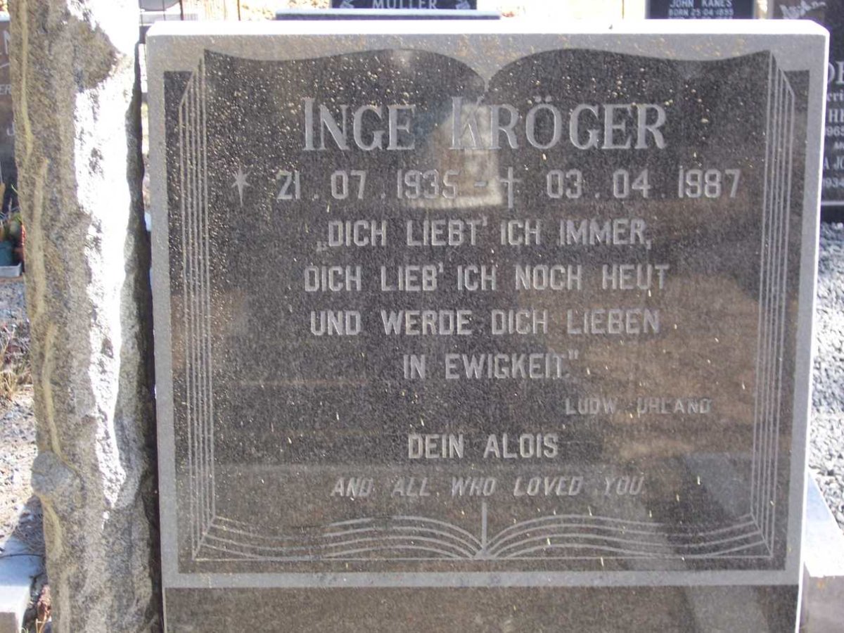 KROGER Inge 1935-1987