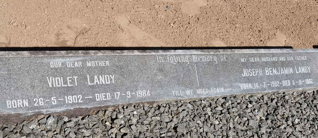 LANDY Joseph Benjamin 1902-1962 & Violet 1902-1984