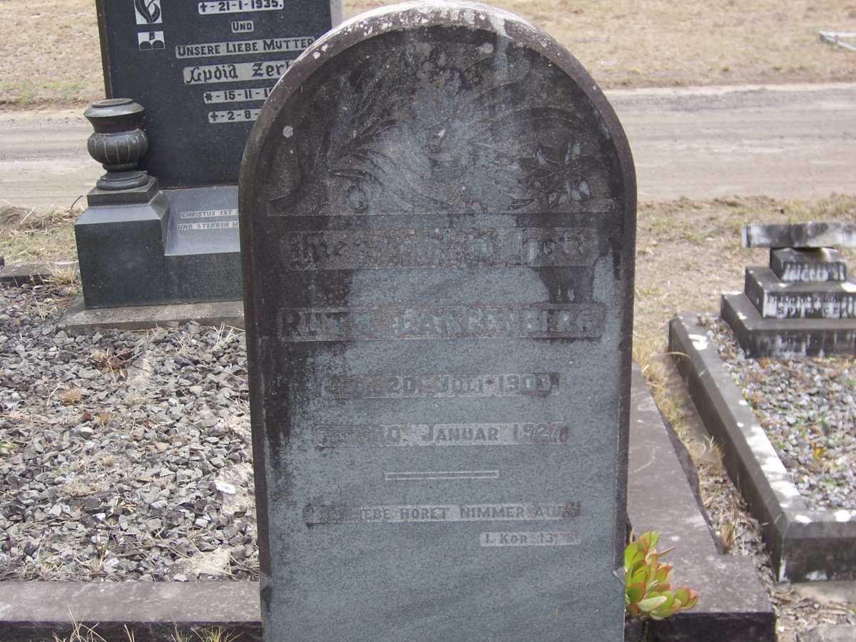 LANGENBERG Ruth 1903-1927