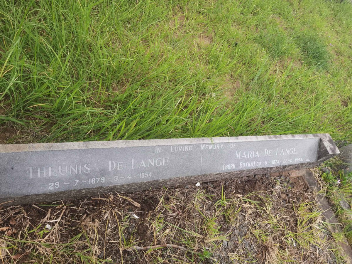 LANGE Theunis, de 1879-1954 &amp; Maria BOTHA 1875-1949