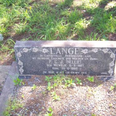 LANGE P.C.J.  nee WEWEJE 1897-1980