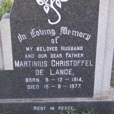 LANGE Martinus Christoffel, de 1914-1977