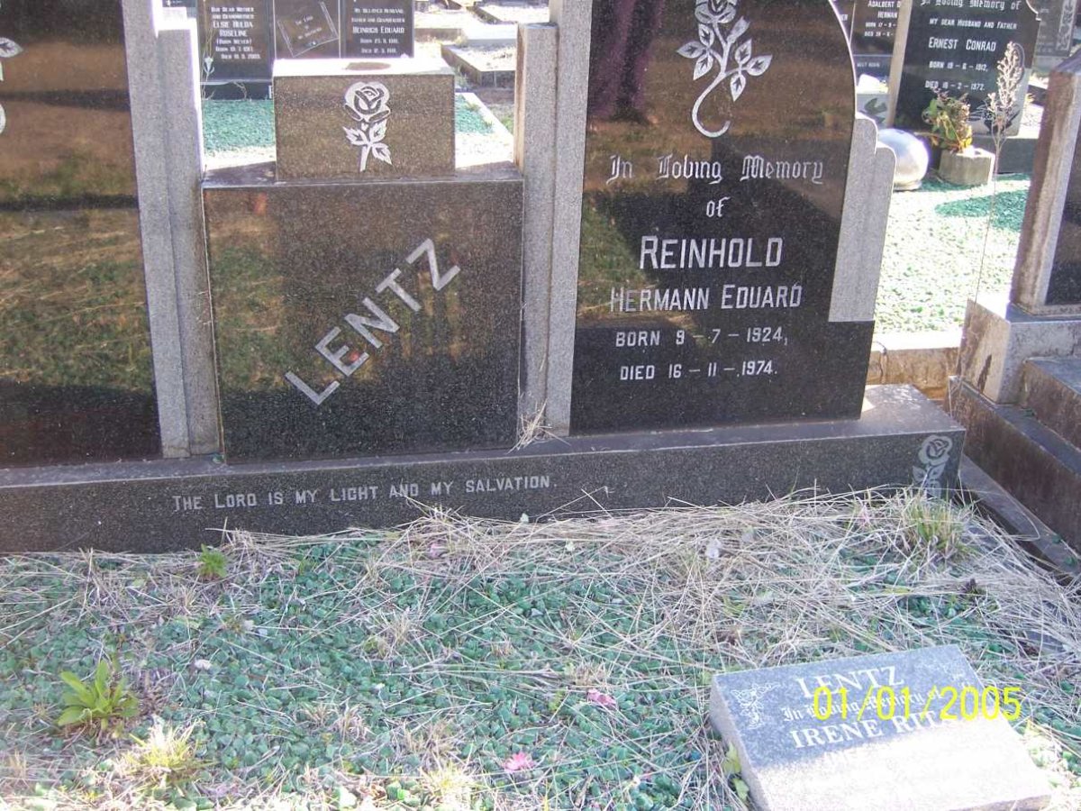 LENTZ Reinhold Hermann Eduard 1924-1974 &amp; Irene Rita BRAUN 1925-2003