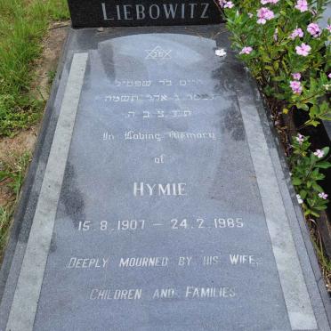 LIEBOWITZ Hymie 1907-1985