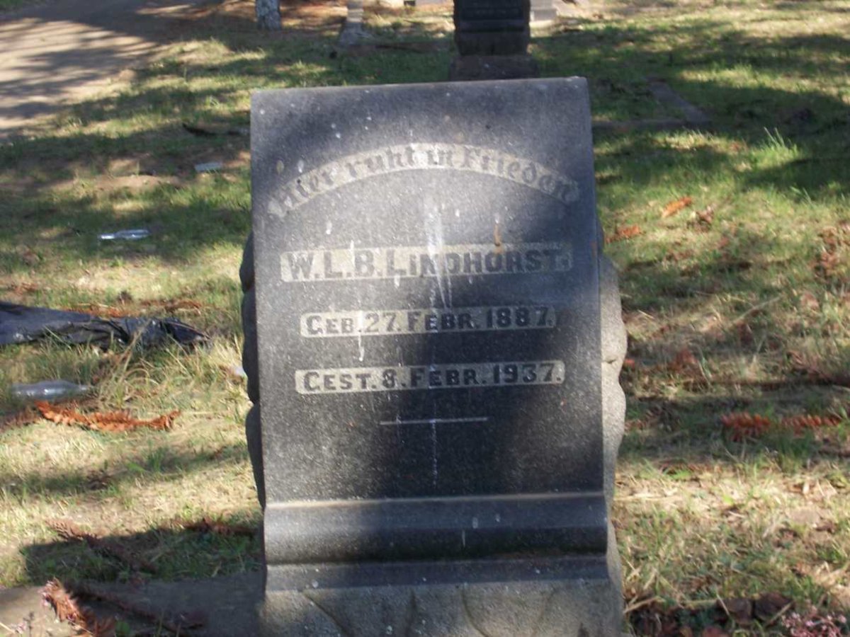 LINDHORST W.L.B. 1887-1937