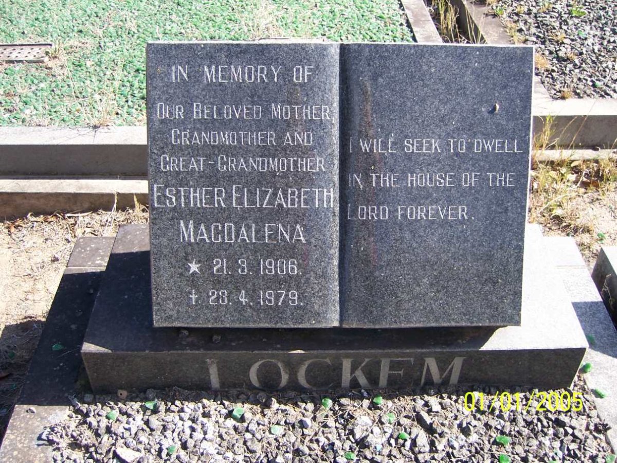 LOCKEM Esther Elizabeth Magdalena 1906-1979