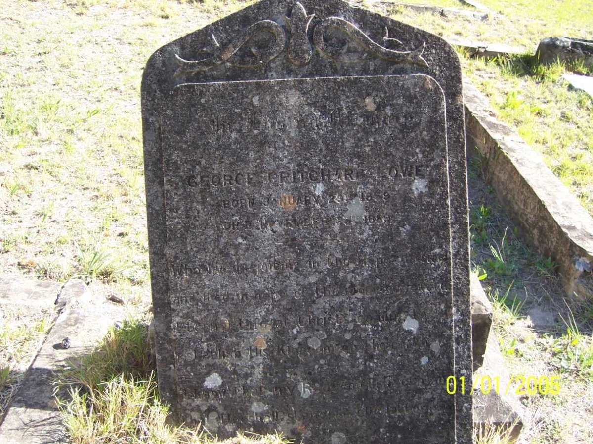 LOWE George Pritchard 1859-1889