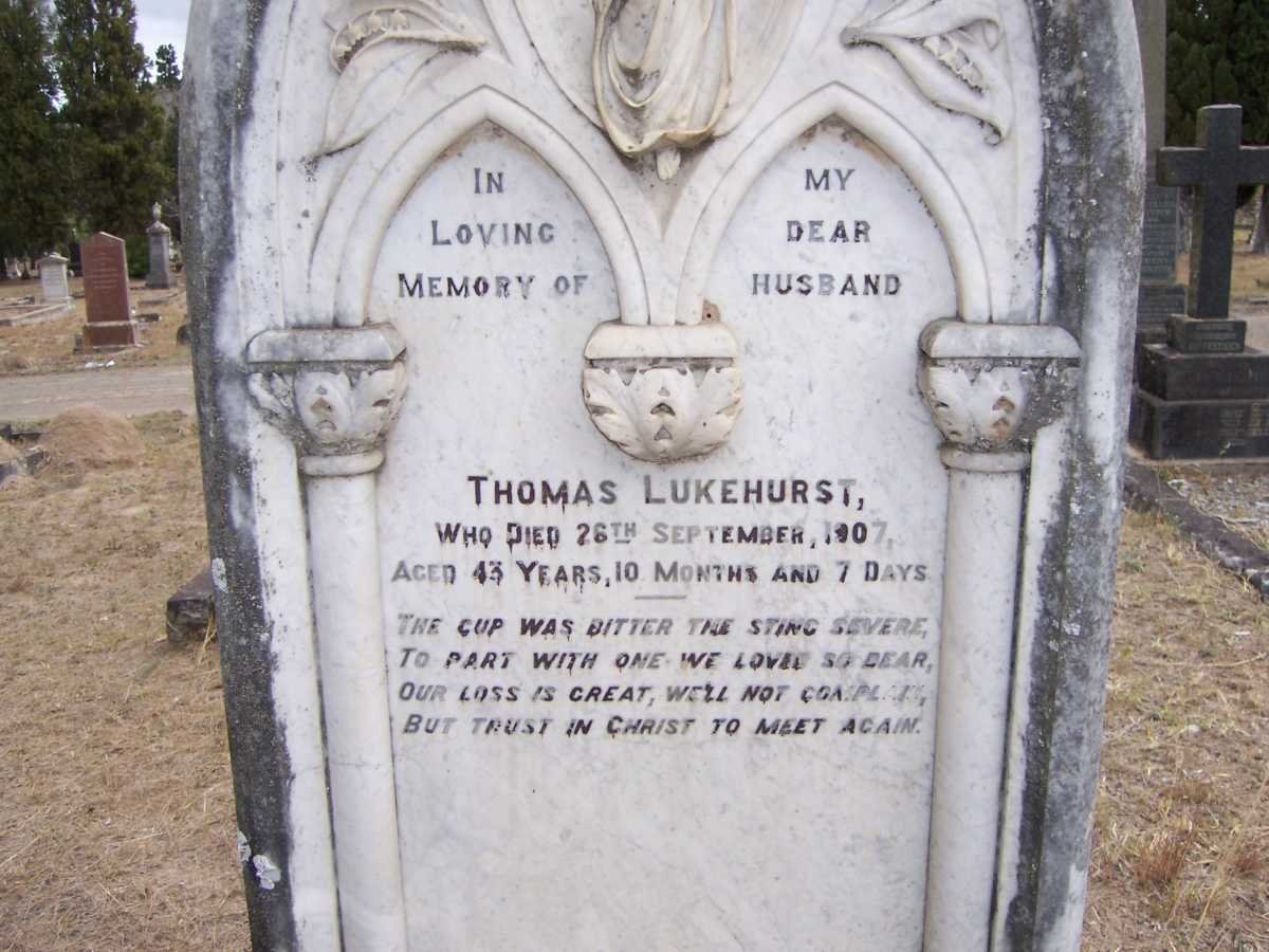 LUKEHURST Thomas -1907